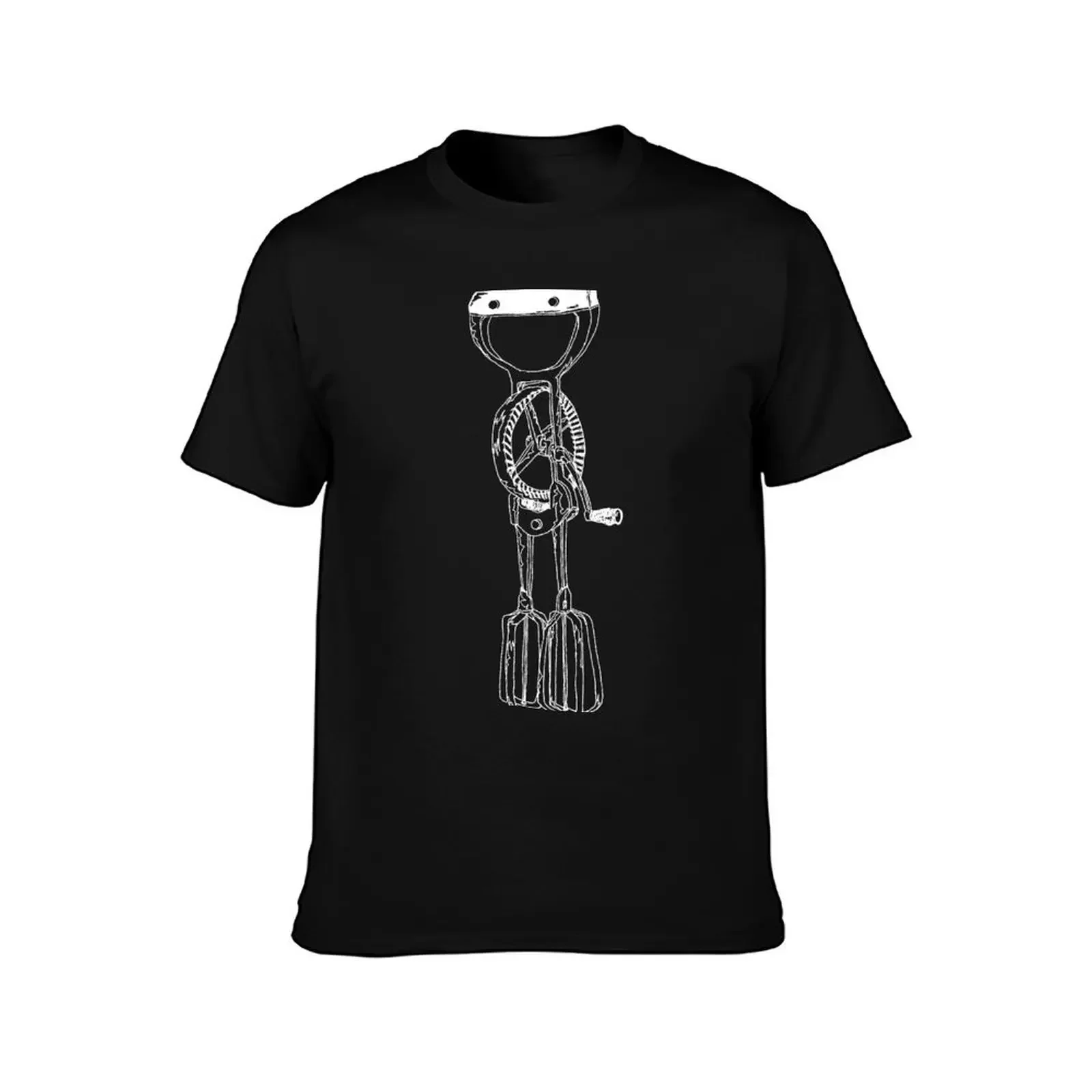 egg beater, but it's white on black T-Shirt Blouse cute clothes Men's t-shirt