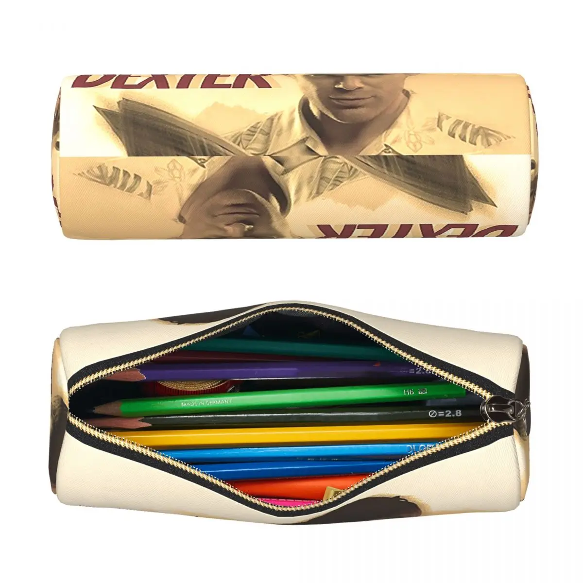 Dexter Doctor TV Movie Pencil Case for Studen School Pen Box Pencil Bag Stationery Supplies Pen Holder Bag