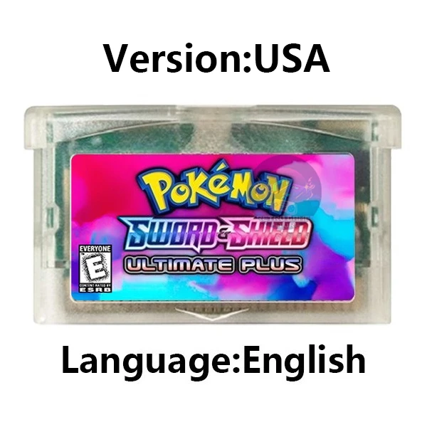GBA Game Cartridge Pokemon Series Cawps Emerald Seaglass Rouge Opgeladen Geel Lunar Dark Violet Videogameconsolekaart