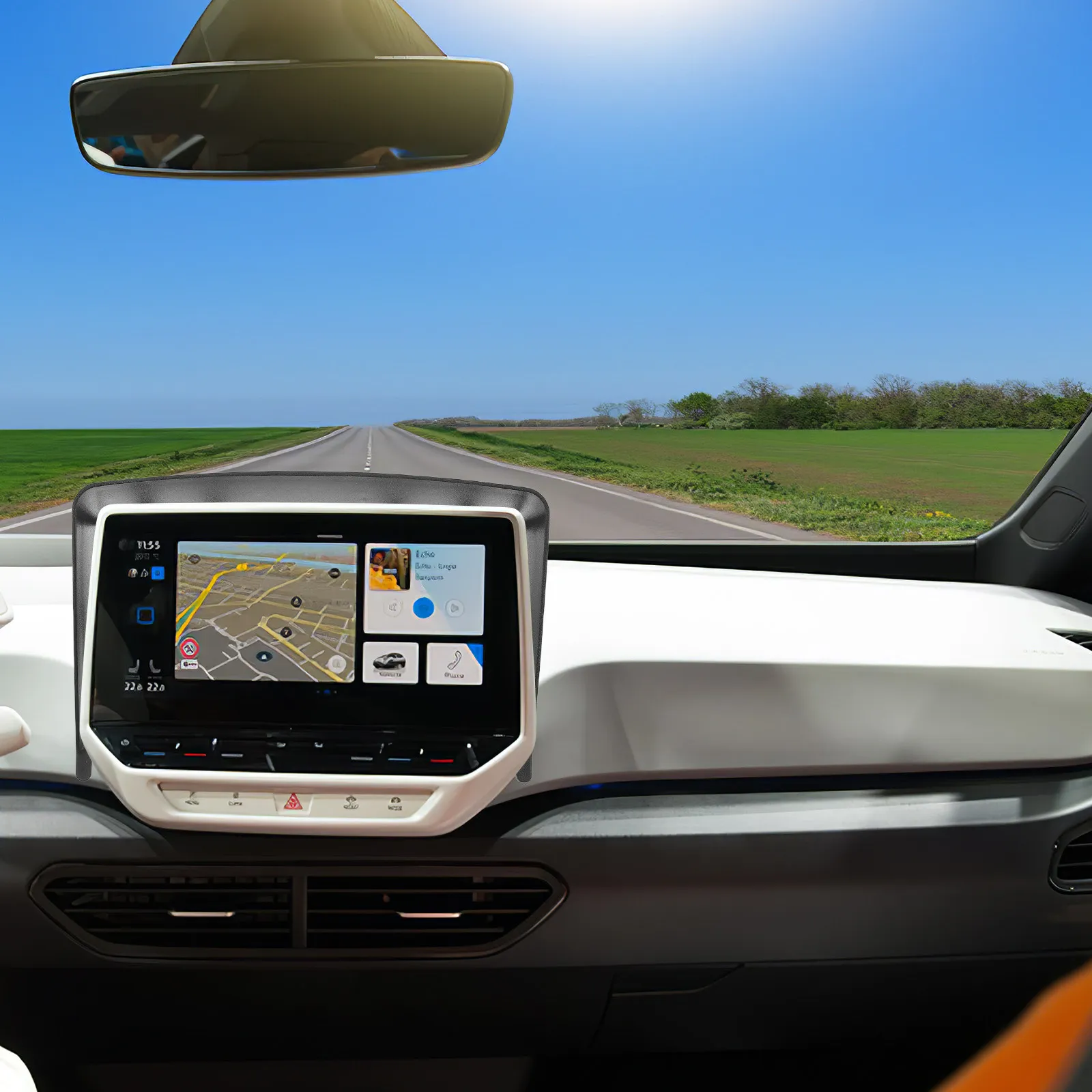 

Car Navigation Sunshade Visor for GPS Navigator Sun Hood Shield Blocks Sunlight Reflection Universal Fit All Vehicle Models Easy