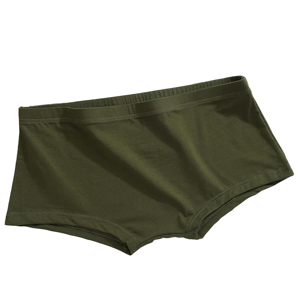 Boxer traspirante in cotone da uomo pantaloncini a vita bassa costume da bagno da uomo morbido e comodo slip in rigonfiamento mutande Sleep Bottoms