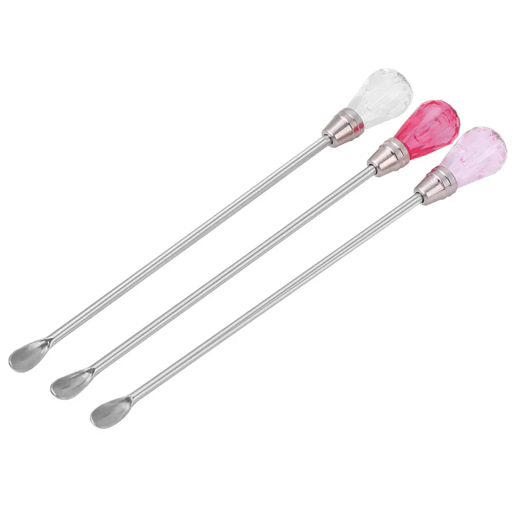 Stainless Steel Microblading Tattoo Powder Ink Mixing Stick 3pcs Tattoo Nail Art Stirring Mixed Tool Pigment Stirring Rod Spoon