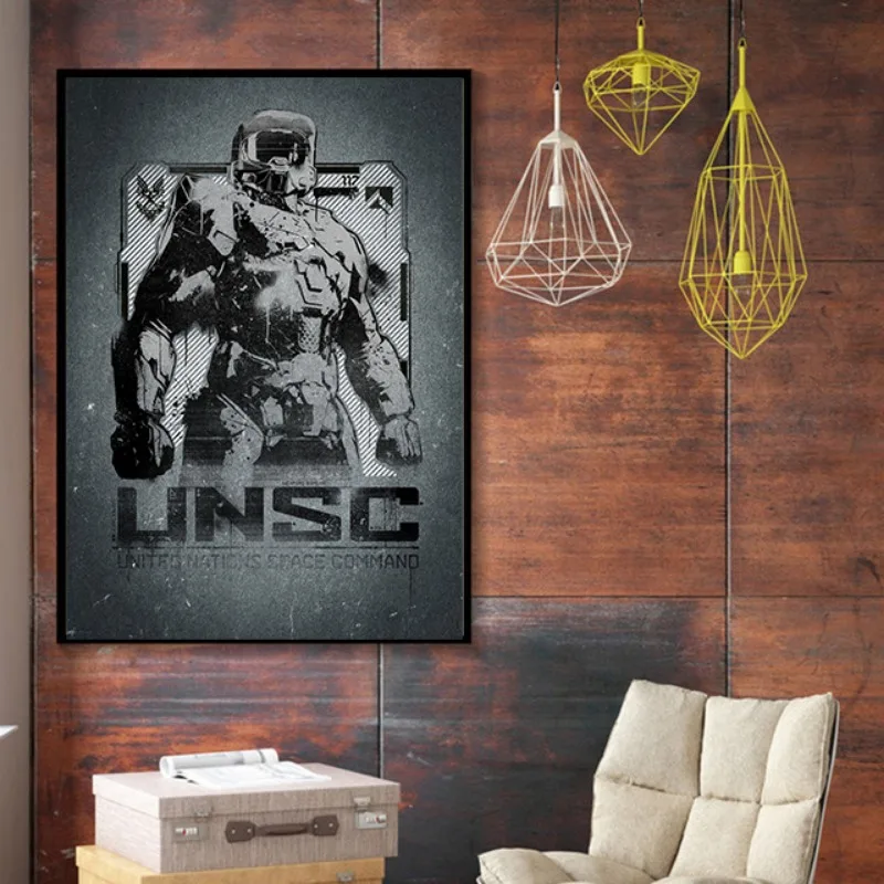 Technology Abstract Robot Mechanical Steel Tank Lighting Advanced Poster Canvas Painting Wall Art Home Decor