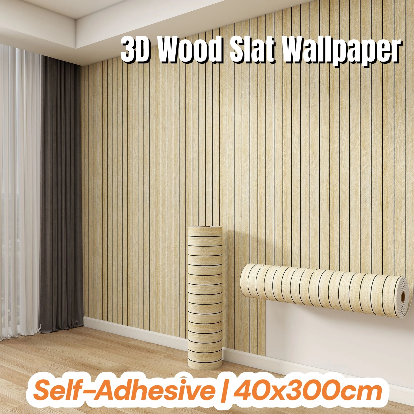 

Самоклеящиеся обои-панели 40x300 см с текстурой решетки, ПВХ, класса люкс, для гостиной, фоновая отделка стен, толстые наклейки на стену с имитацией дерева