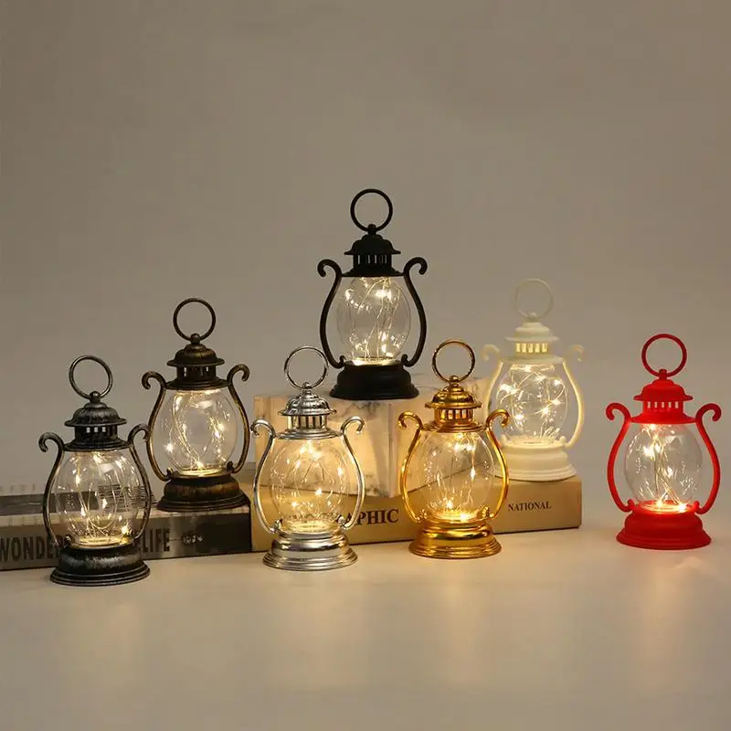 LED Vintage Lantern Led Hanging Lantern LED light string Rustic Lantern Battery Operated small oil lamp for Camping Tabletop