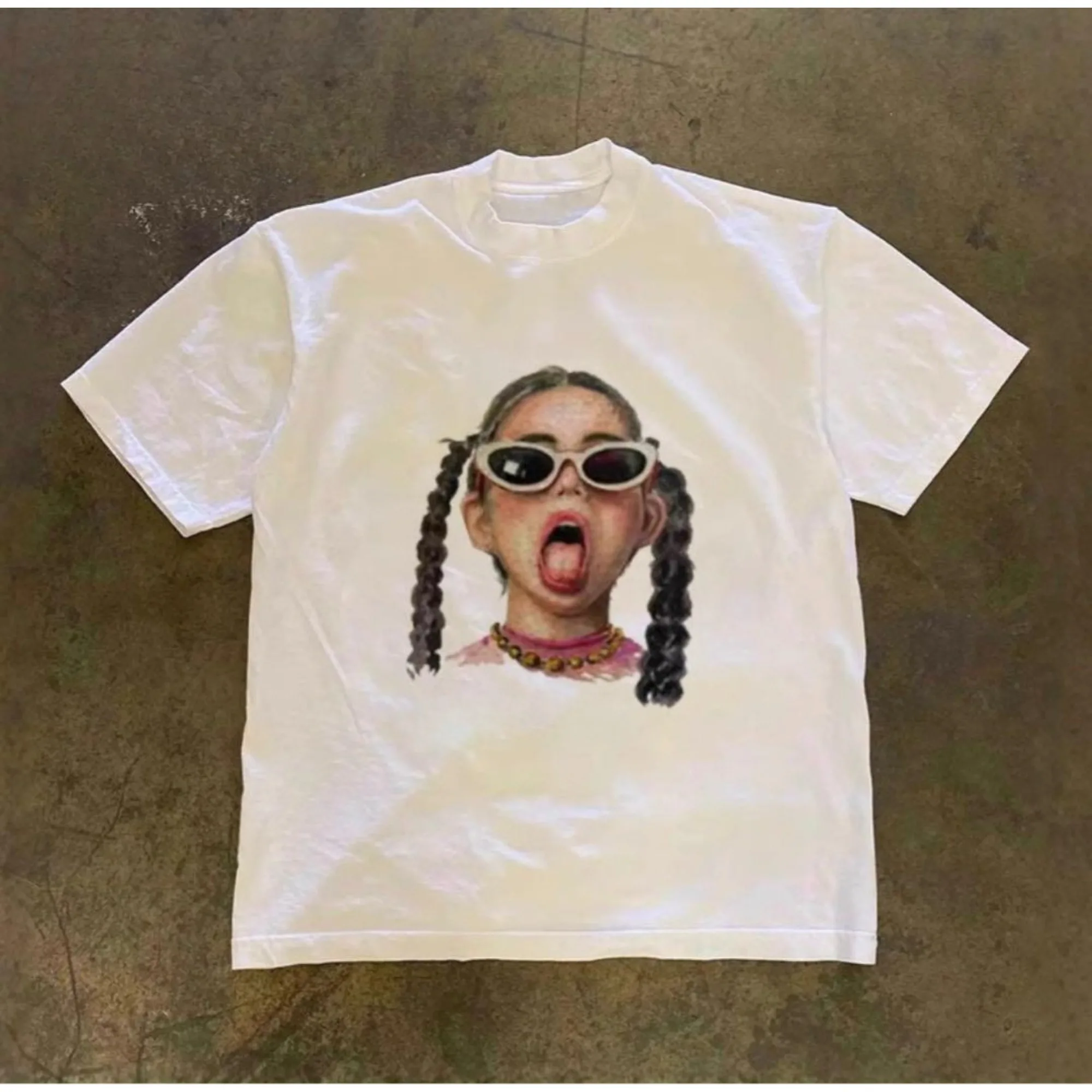 

Винтажная хлопковая футболка с графическим рисунком для мужчин, удобная и универсальная хлопковая футболка с буквенным узором, повседневные футболки большого размера в стиле ретро Y2K