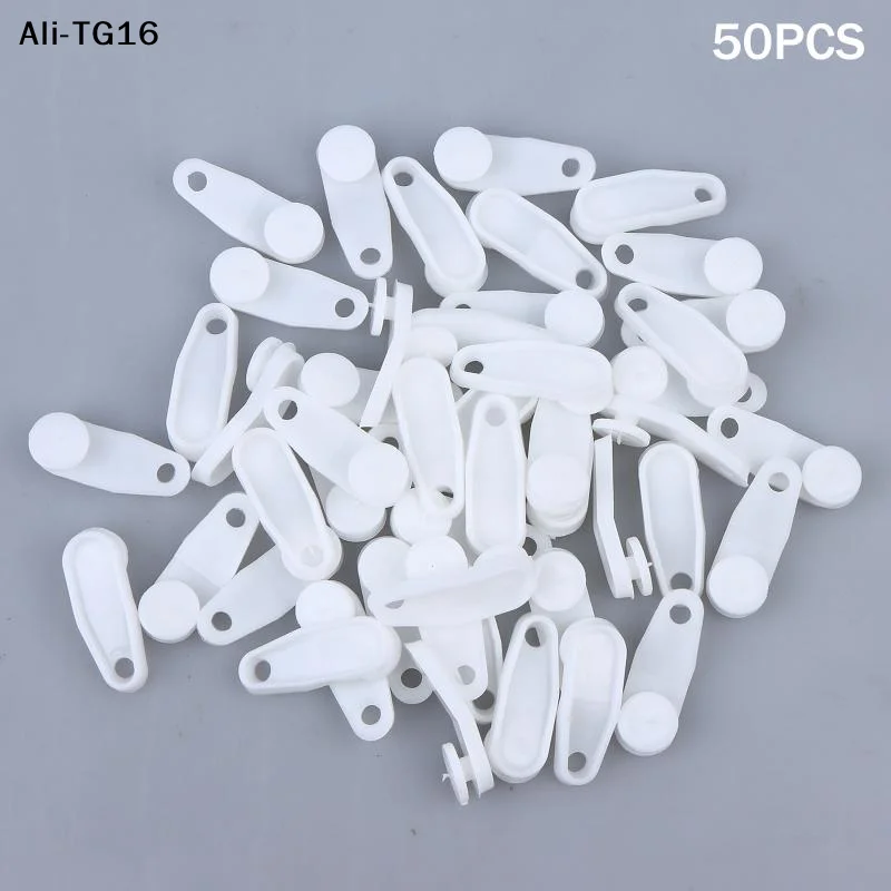 【YY16】50Pcs 2026 Plastic Curtain Track Clips Easy To Use Durable White Curtain Track Hooks Multifunction Drapery Hooks Bedroom