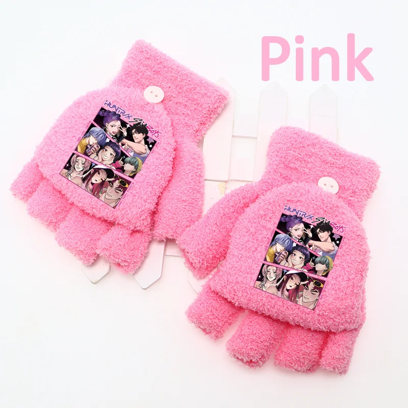 K-Pop Fingerlose Handschuhe, Halbe K-Pop Strickhandschuhe mit Fingerklappen, Warme Handschuhe für Mädchen und Jungen, zum Schreiben und für die Schule