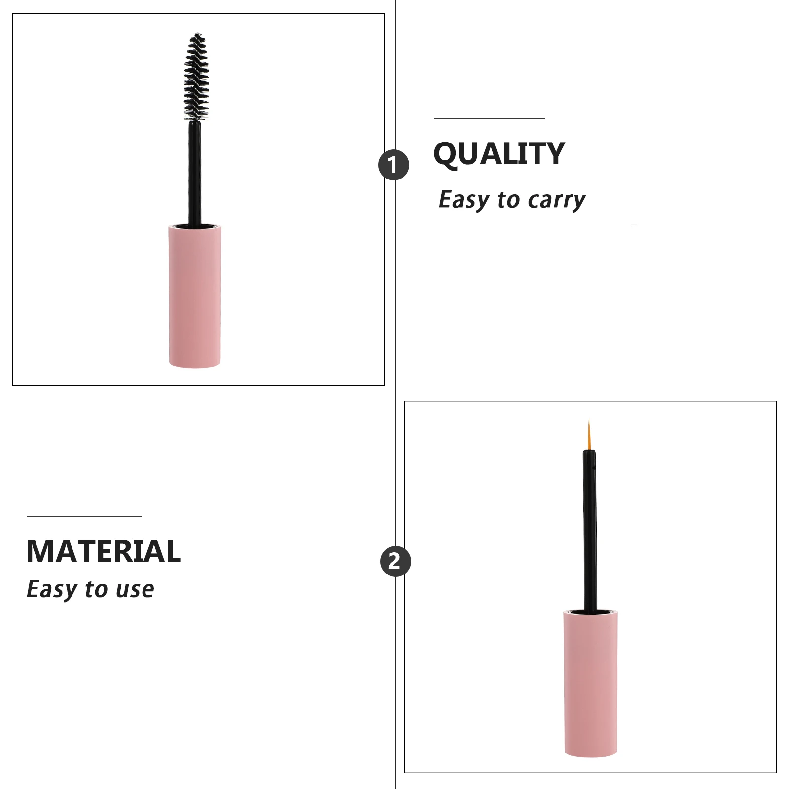 

4Pcs Empty Mascara Tube Pet Material Transparent Refillable Small Shadow Tip Liner Container for DIY Makeup Lash Cream