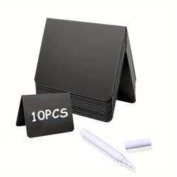 10 Pcs Multifunctional V Type Pvc Mini Chalkboard Sign Small Blackboard Message Price Boards Erasable Vertical Desktop Signs