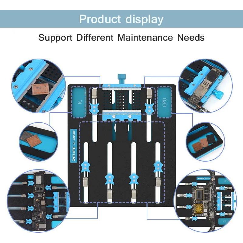 Imagem -03 - Pro Laptop Motherboard Reparação Fixação Precise Clamping Chip Dissipação de Calor Jig Board Titular Relife-rl605