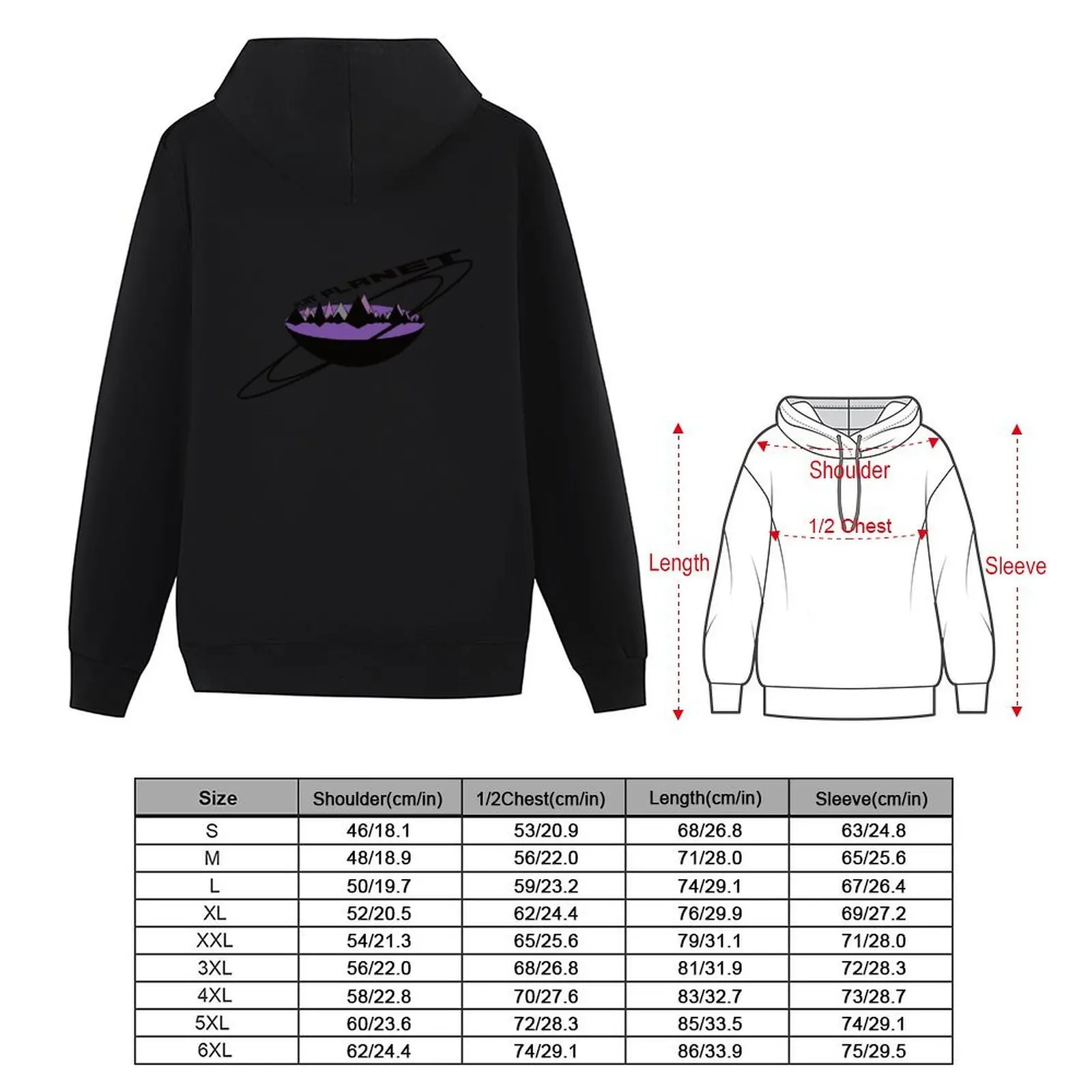 Flat planet Hoodie hooded shirt mens clothes fashion men korean clothes man hoodie