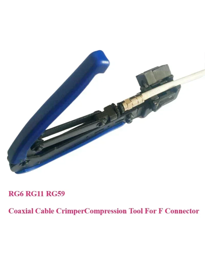 Robust Coaxial Cable Crimper for F Connector RG6 RG11 RG59 Adjustable Compression Tool for Home Theater And CCTV Installation