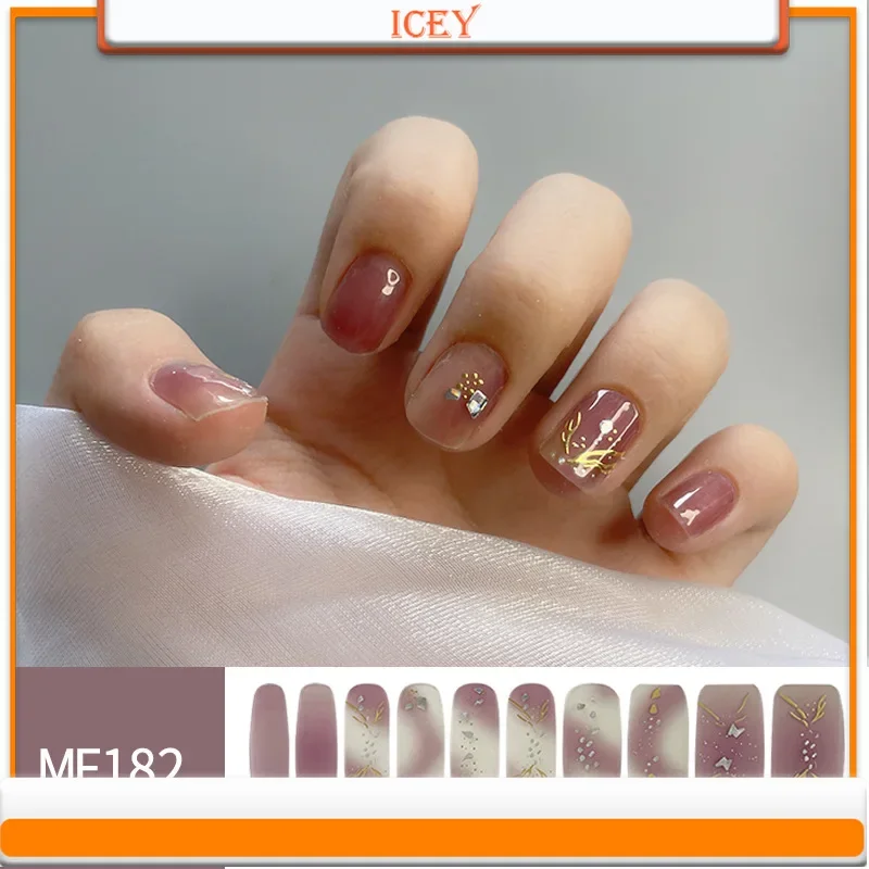 

Icey Beauty 1set Apply Nail Polish Film Fresh Butterfly Flower Nail Art Nail Stickers Decals