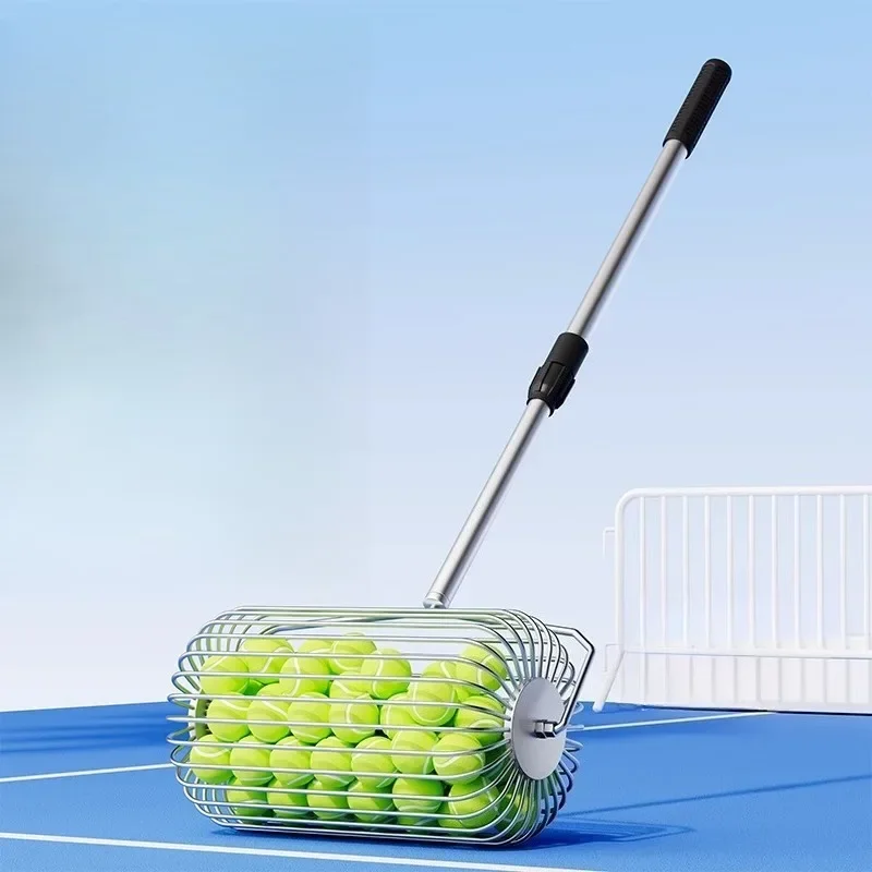 New Tennis Ball Collector Hopper,Portable Tennis Ball Picker Upper Basket,Tennis Ball Retriever Carrier Container for Training