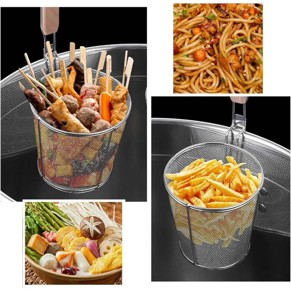 Tenta Kitchen Miracle Noodle Angel Hair Pasta Noodle Blanching Basket، Barilla Thin Spaghetti Pasta Deep Strainer مقشدة مع W