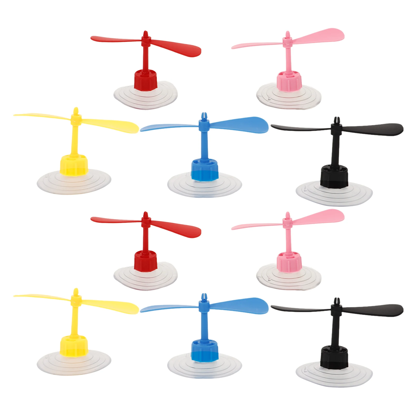 

10 pcs Windmill Decorations for Dragonfly Suction Cup Motorcycle Hat Propeller Decor Sturdy Durable Easy Install Double