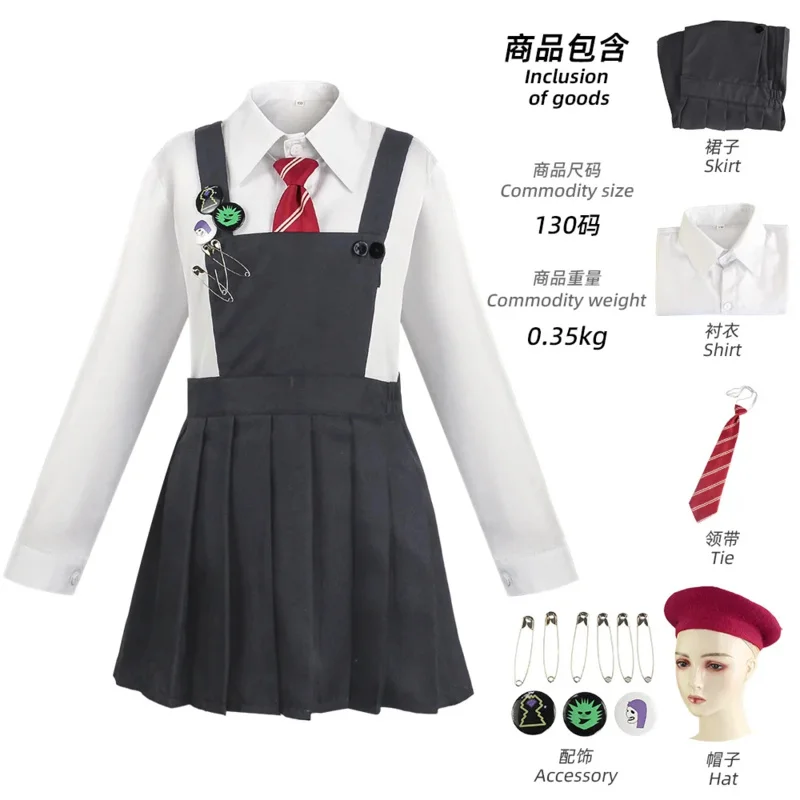 Movie Matilda Cosplay Costume Girls School Uniform Coat Skirt Roald Dahl's Matilda the Musical Halloween Cosplay Outfit for Kids