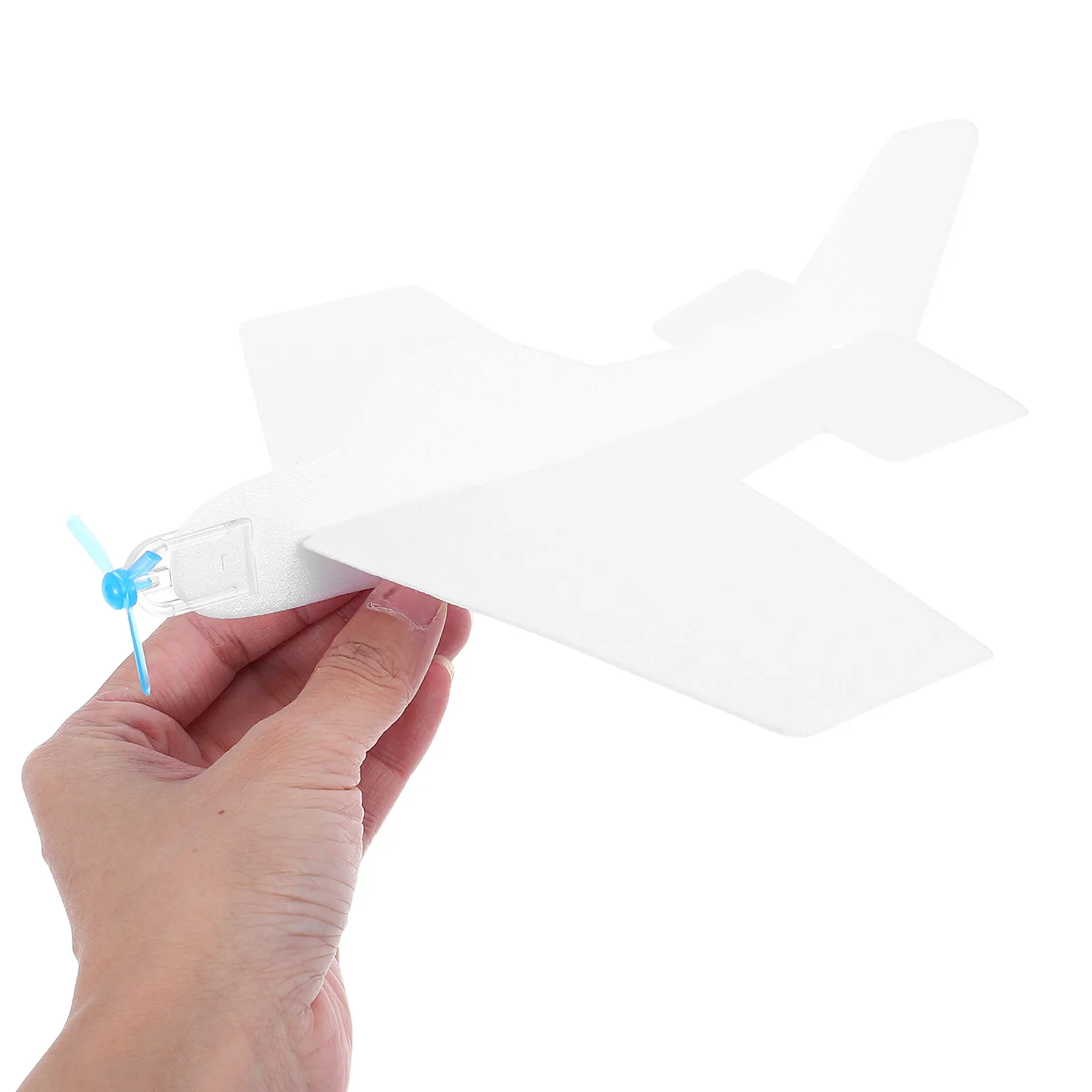 1Set DIY Blank Paintable Foam Airplane Glider Kit Colorful Creative Craft Stem Family Fun Easy Assembly Flying