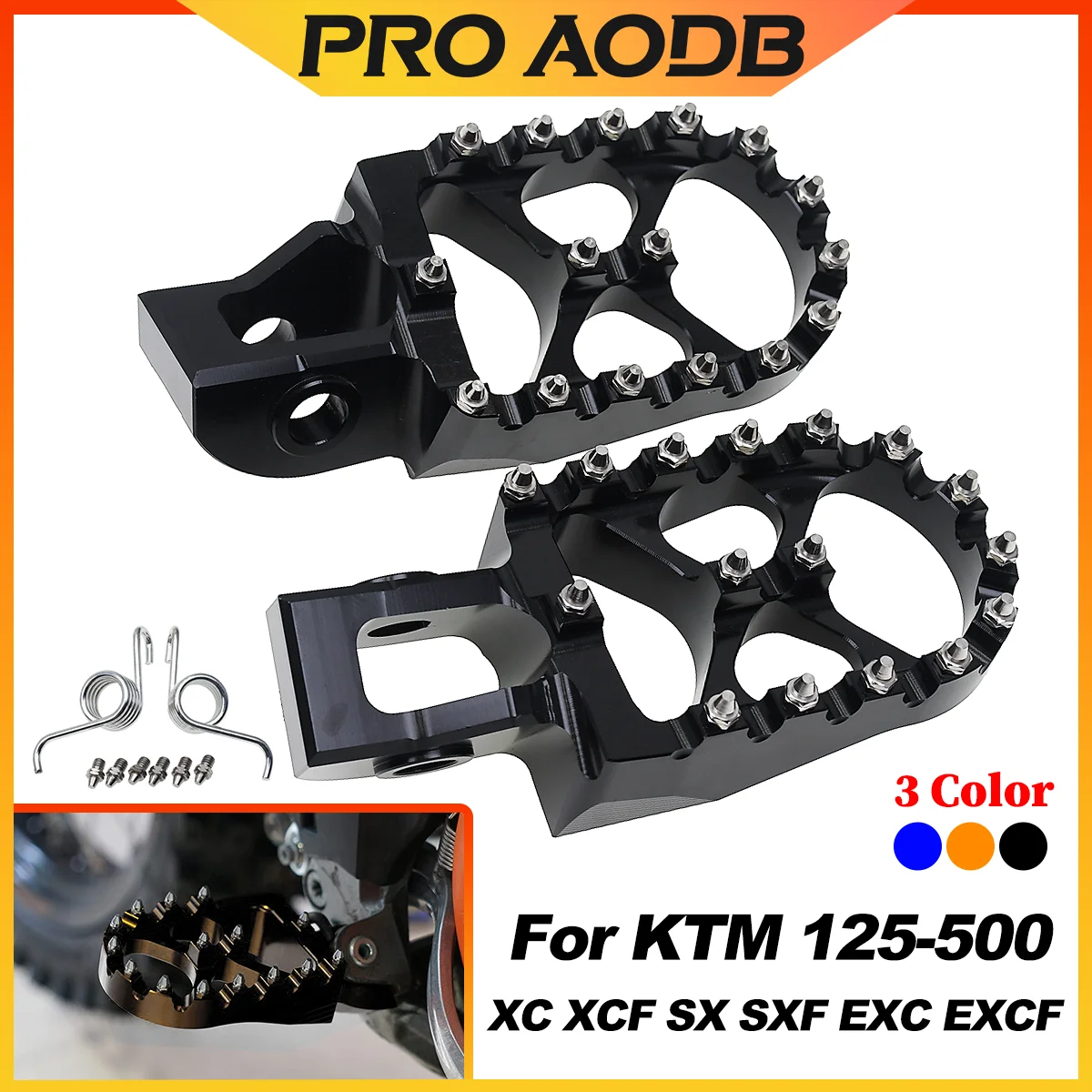 אופנוע cnc רגליים pedal משענות רגל עבור ktm exc exf sx sxf xcf xcw tpi שישה ימים 125 150 250 300 350 450 500 2017-2023