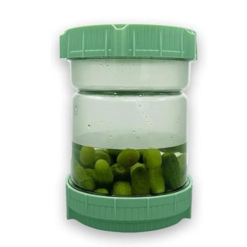 Barattolo per sottaceti con filtro Flip Contenitore da 50 once Coperchio a prova perdite Barattolo separatore sicuro per a e