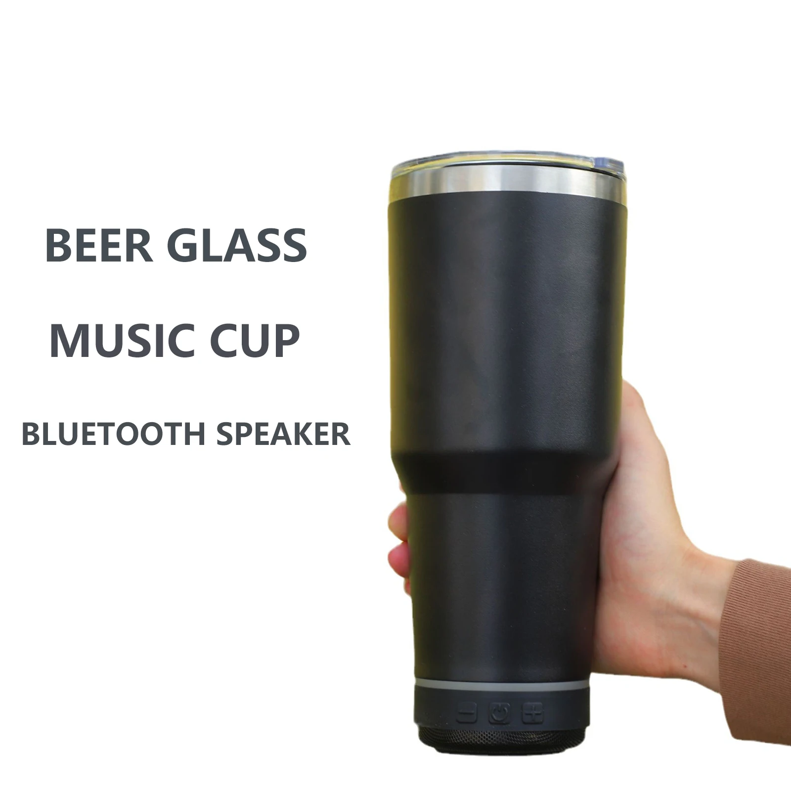 

30oz Stainless Steel Bluetooth Speaker Portable Outdoor Beer Cup Music Cup HiFi Stereo Subwoofer Bluetooth Speaker Sound Cup