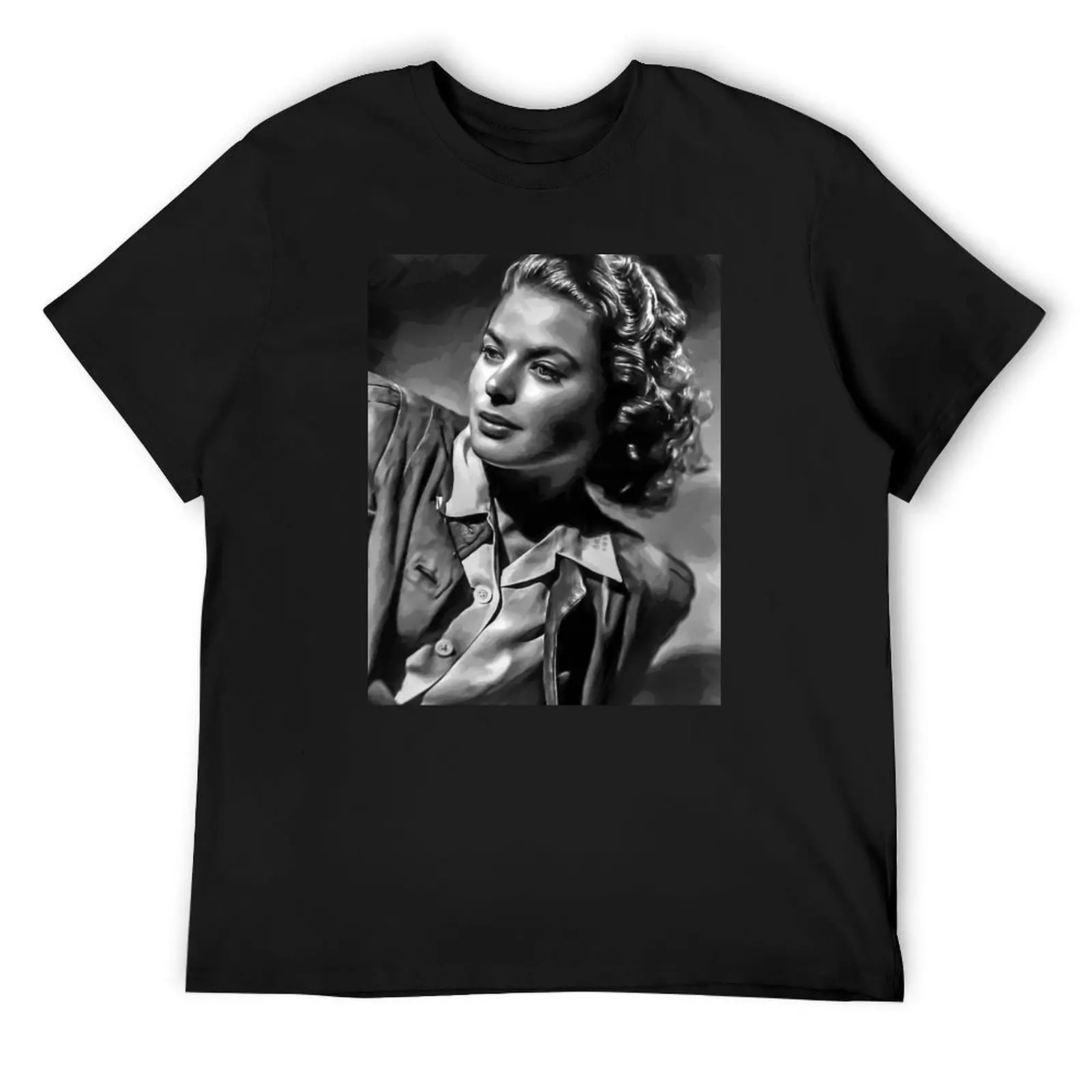 

Vintage Ingrid Bergman Painting T-Shirt blacks graphic t shirts mens graphic t-shirts big and tall