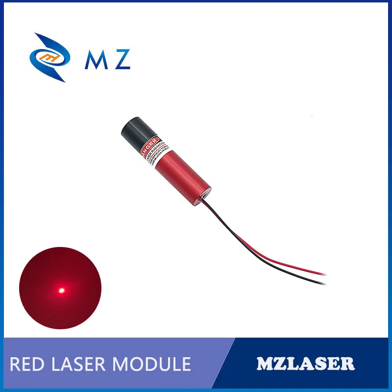 Red Dot เลเซอร์ไดโอดโมดูลขนาดกะทัดรัด Mini ปรับโฟกัส D12mm 660nm 100 mw 3 V 5 V 12 V 24 V Spot Laser เกรดอุตสาหกรรมเครื่อง