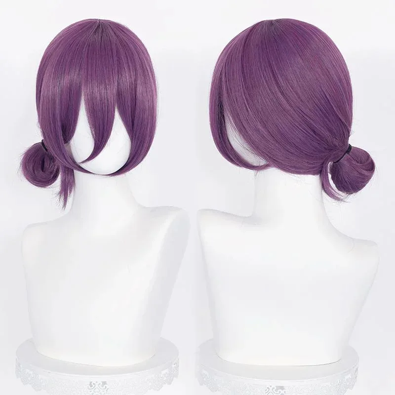 Chainsaw ManThe Movie: Reze Arc Adult Cosplay Wig Purple Short Hair Heat Resistant Synthetic Wigs Halloween Carnival Prop om[8