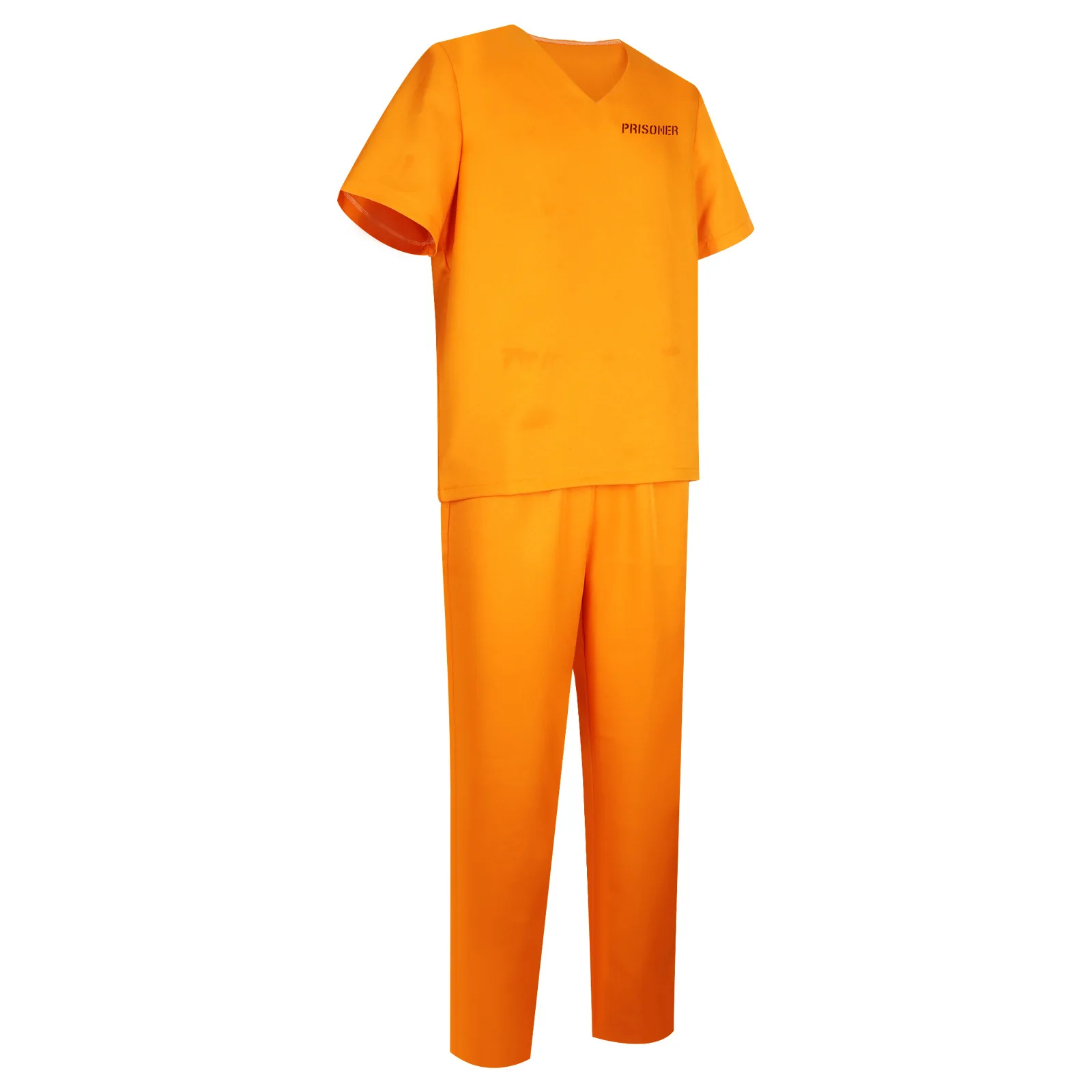 

Хэллоуин Костюм заключенного для ролевых игр Оранжевый комплект одежды заключенного для взрослых и детей для тематических вечеринок и мероприятий