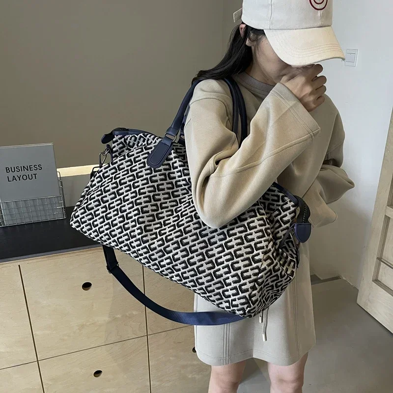 Fashion Pattern Printed Oxford Spinning Travel Bag Large Capacity Solid Multi-kinetic Sports Bag 2024 Hot Sale Bags for Women