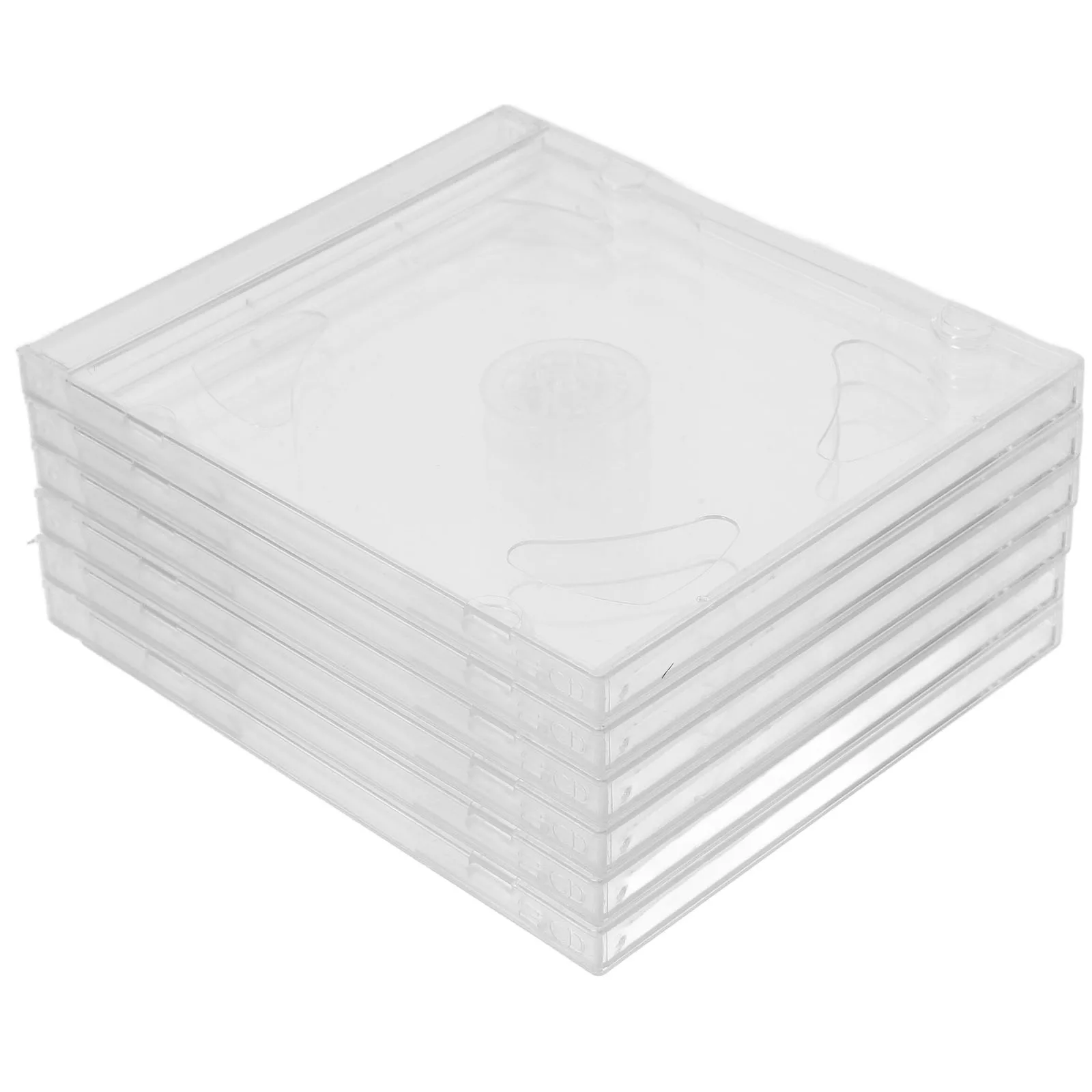 

6pcs Clear CD Cases Transparent Jewel Boxes for Home Office Blank DVD Storage Box CD Holder Protect Replacement