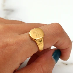 Luck Y2K Jewelry Positive Message Engraved darling Rings loved THE WORLD IS YOURS,MORE SELF LOVE Stainless Steel Ring Women Men