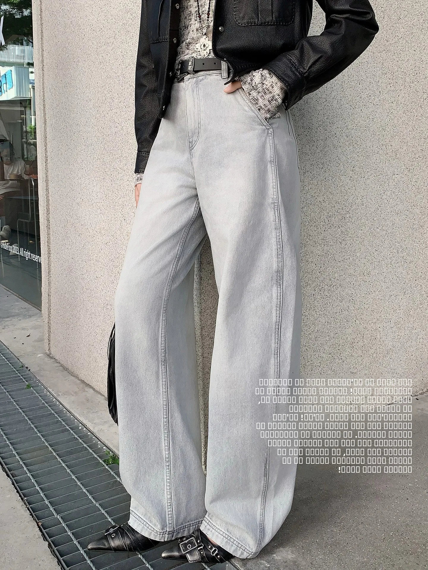 

Джинсы MeiYang Mis Waed из денима с высокой талией, повседневные, с необработанным краем, свободного кроя, для женщин, на все сезоны