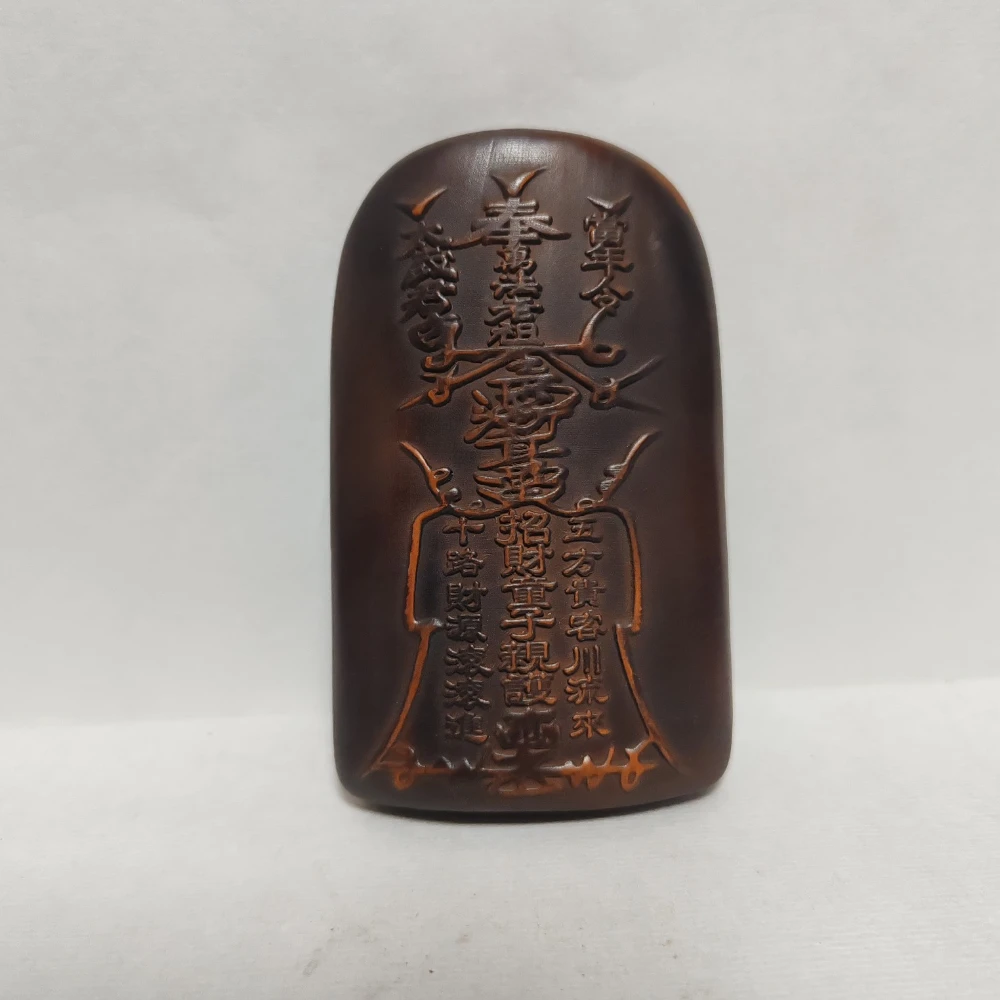 Chinese Boxwood Hand Carved Token Waist Token Hand Token Talisman