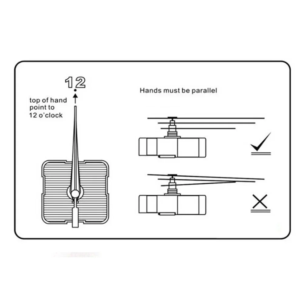 1Set Clock Mechanism Silent Quartz Movement Machine Wall Hands Pointer Set Clock Table Long Shaft DIY Watches Repair Tool