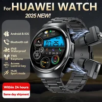 Reloj inteligente TWS 2 en 1 GT con auriculares, reloj deportivo con auriculares Bluetooth, reloj de llamada, Monitor de salud para hombres, auriculares inteligentes NFC