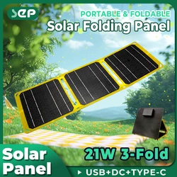 21W Foldable Solar Panel Outdoor Powerful Flexible Portable Mobile Phone Charge PD QC 3.0 9V 12V for USB A C Cells Power Bank