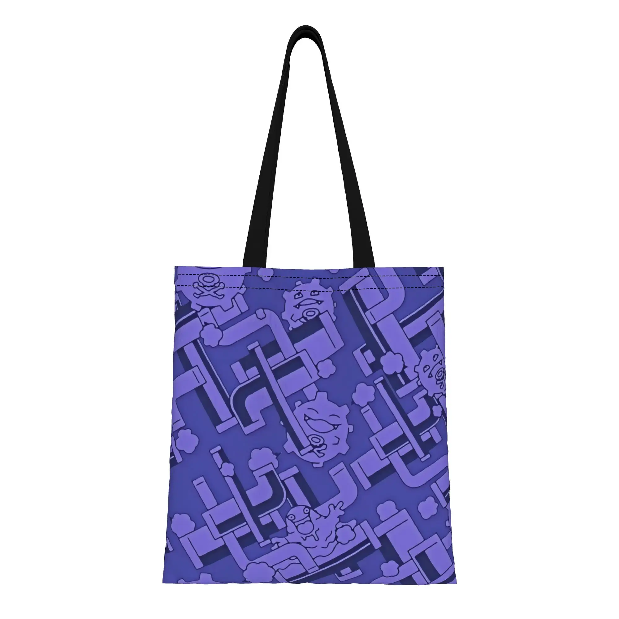 

Koffing and Weezing Pokemon Canvas Tote Bag Perfect for Shopping Women's Top-Handle Bags