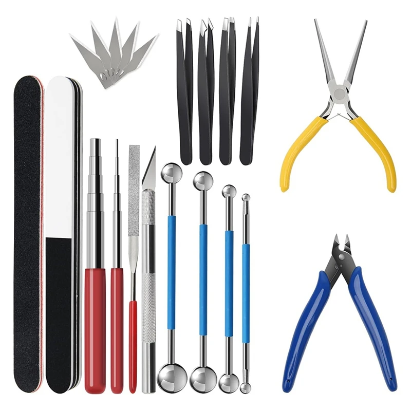 Metal Jigsaw Tool Kit, Including Pliers Bending Aids Files Flat Tweezers Wire Wrap Rod, 3D Metal Globe Tool Kit