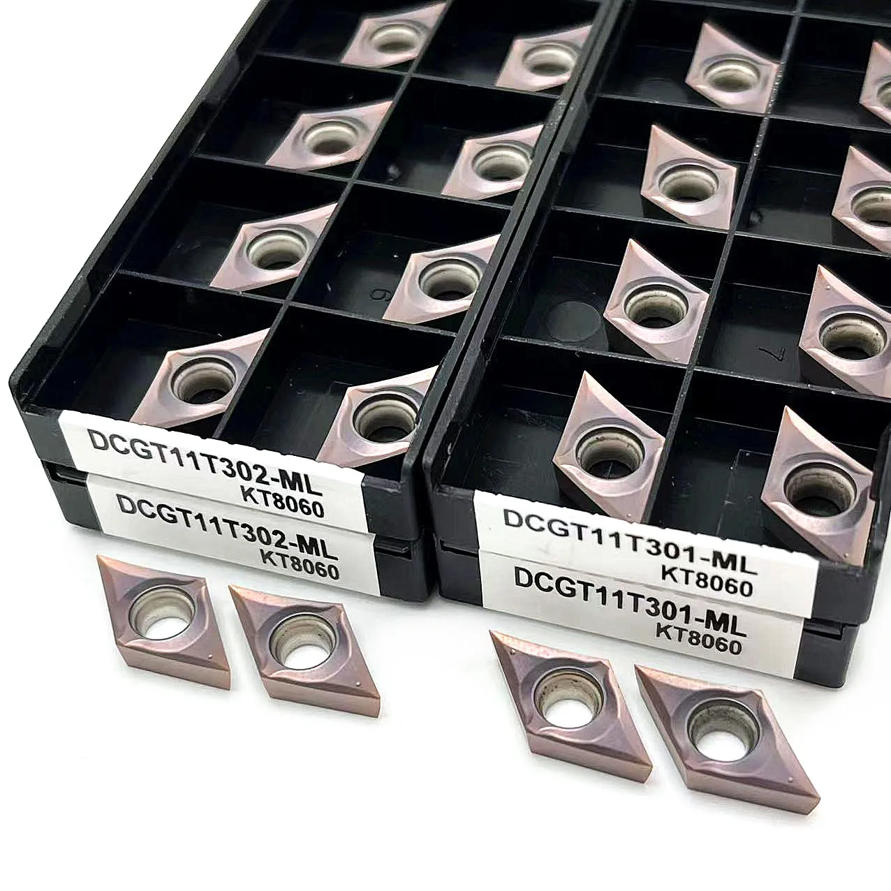 Outil de tournage en aluminium, outil de coupe, inserts de tournage CNC, traitement du cuivre et de l'aluminium, DCGT11T304 DCGT11T301 DCGT11T302, 10 pièces
