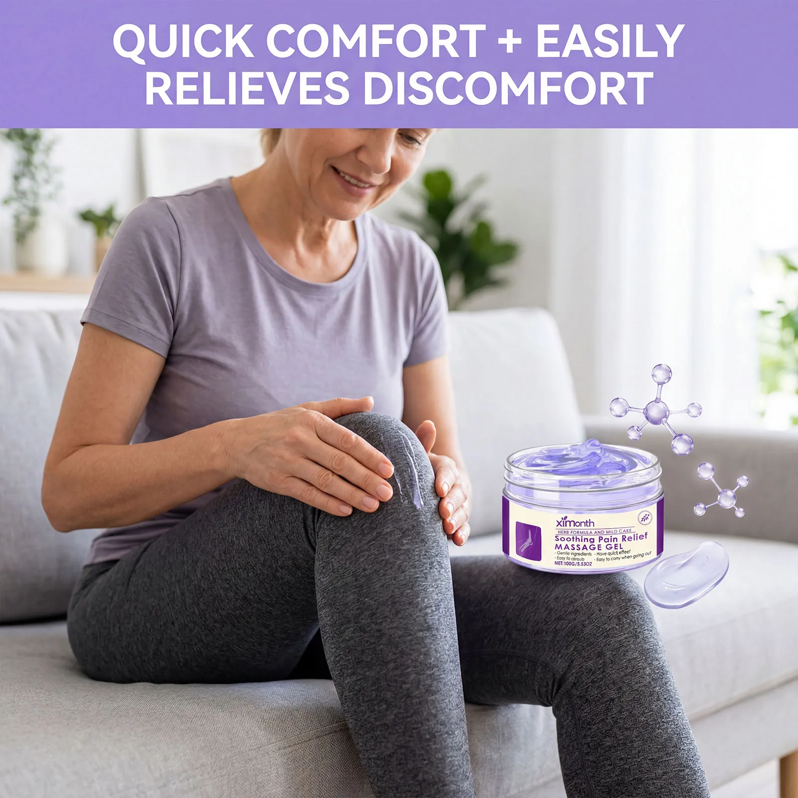 Soothing Body Massage Gel Joint Knee Elbow Shoulder Care Daily Comfortable Topical Gel Fast Absorbing Muscle Relief Relax