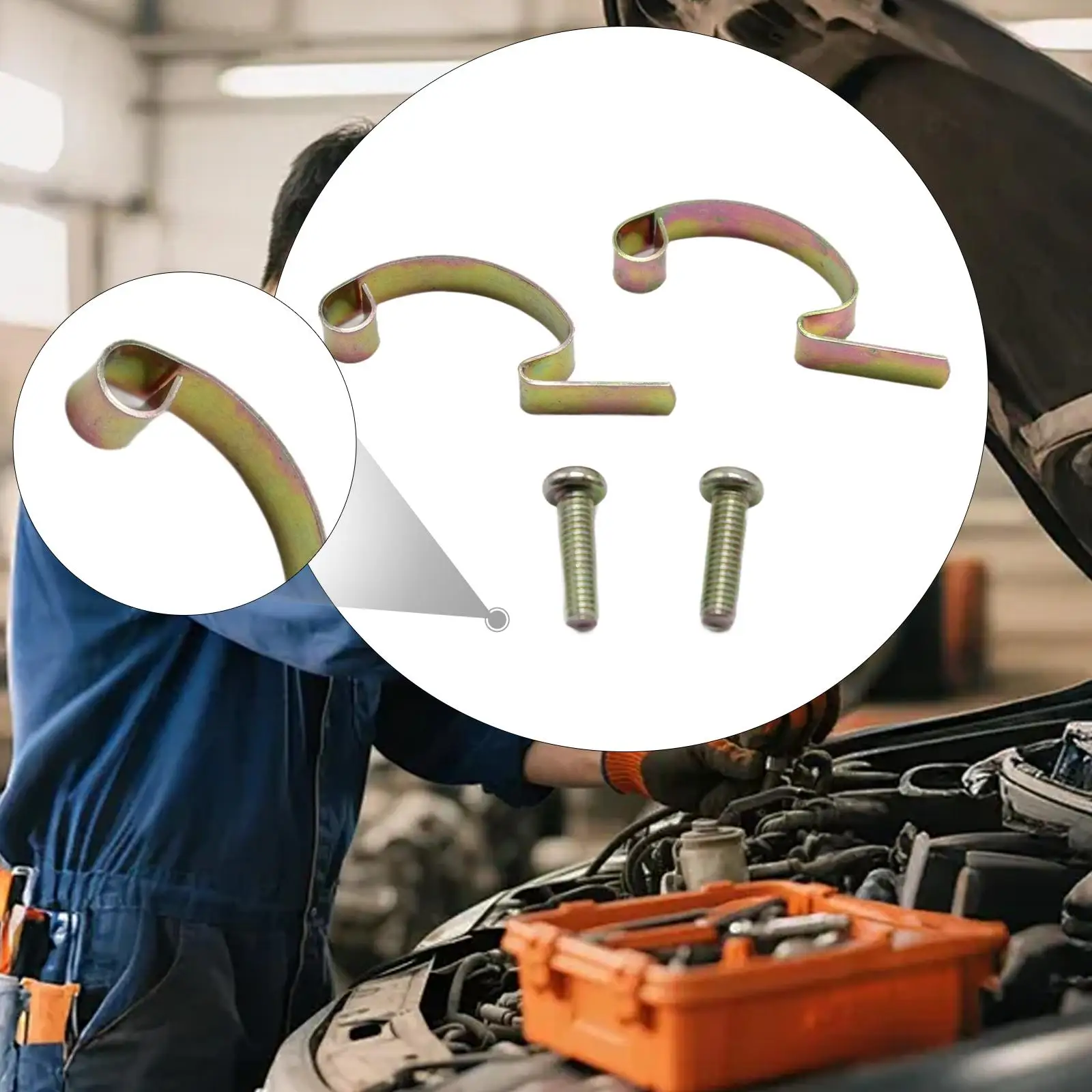 Metal Distributor Cap Retaining Clips Anti Vibration Spring Lock Easy Install Ignition Repair for 43D 45D 59D Vehicles