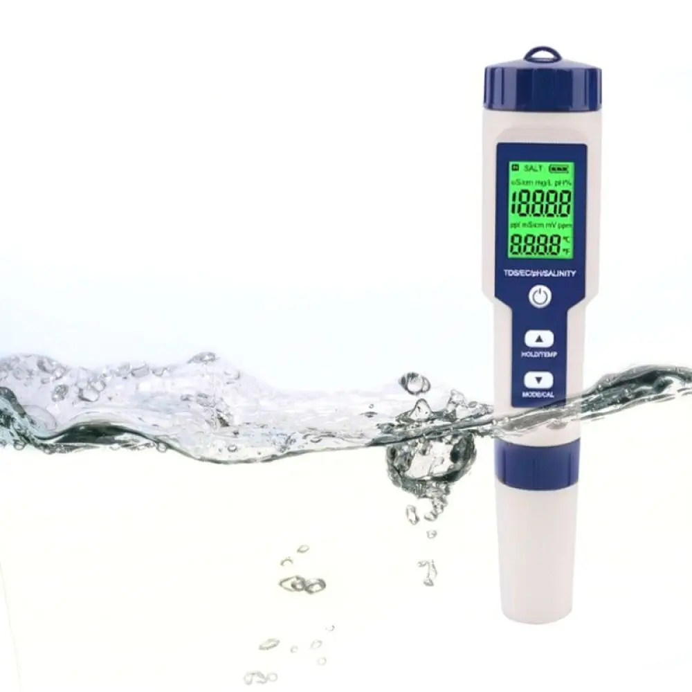 Multi Function Digital For HO EZ9909 PH TDS Salt Conductivity Temp Meter Laboratory Analysis Apparatus