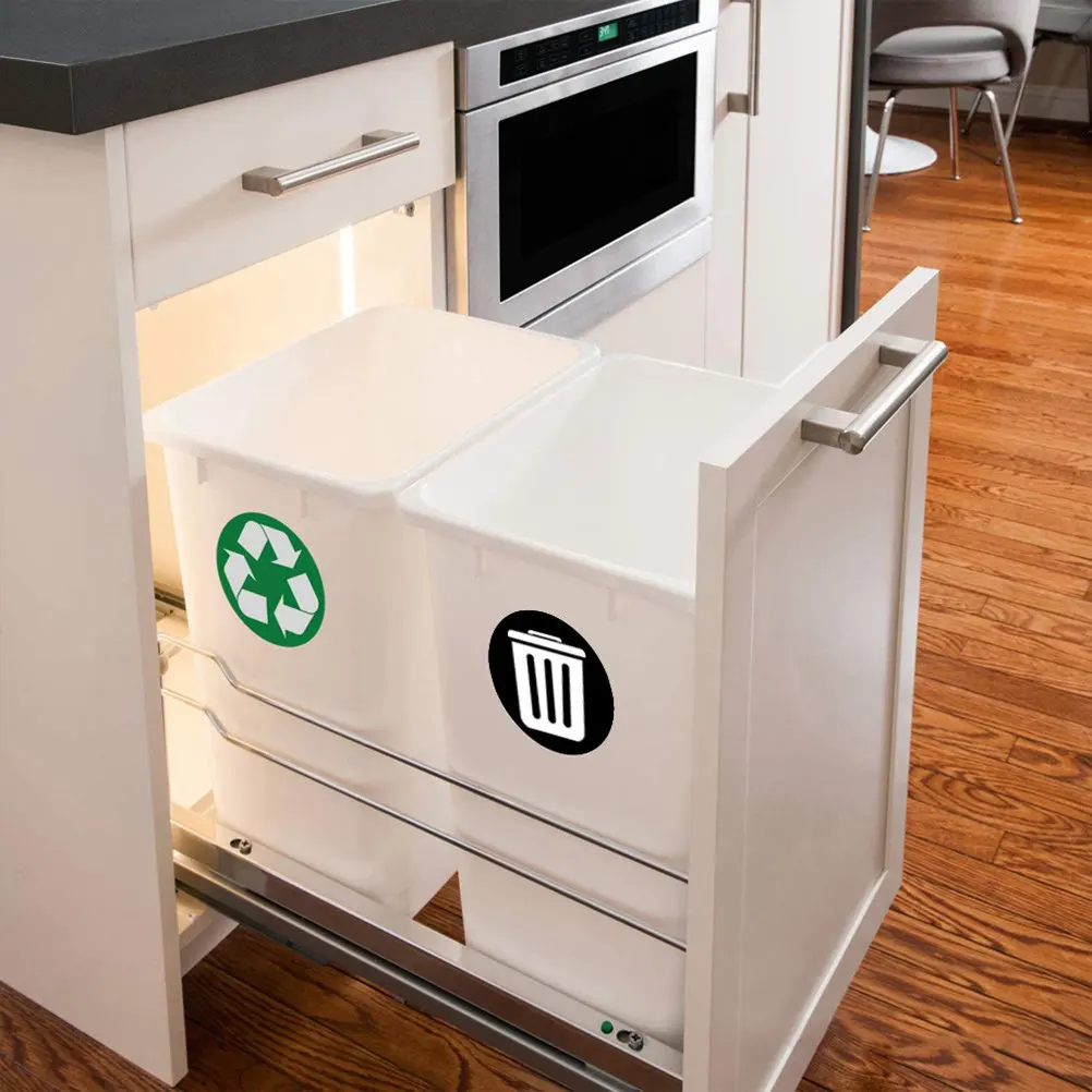 

Набор из 12 съемных этикеток для мусорных баков: для дома, экологичные, простые в использовании, для сортировки отходов и переработки