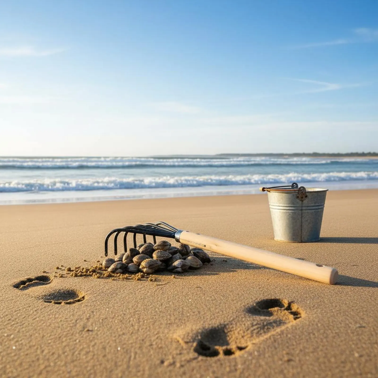 

5-Claw Rake Five Prongs Seafood Digging Rake Outdoor Tool Multi-Use Non-Slip Handle for Beach