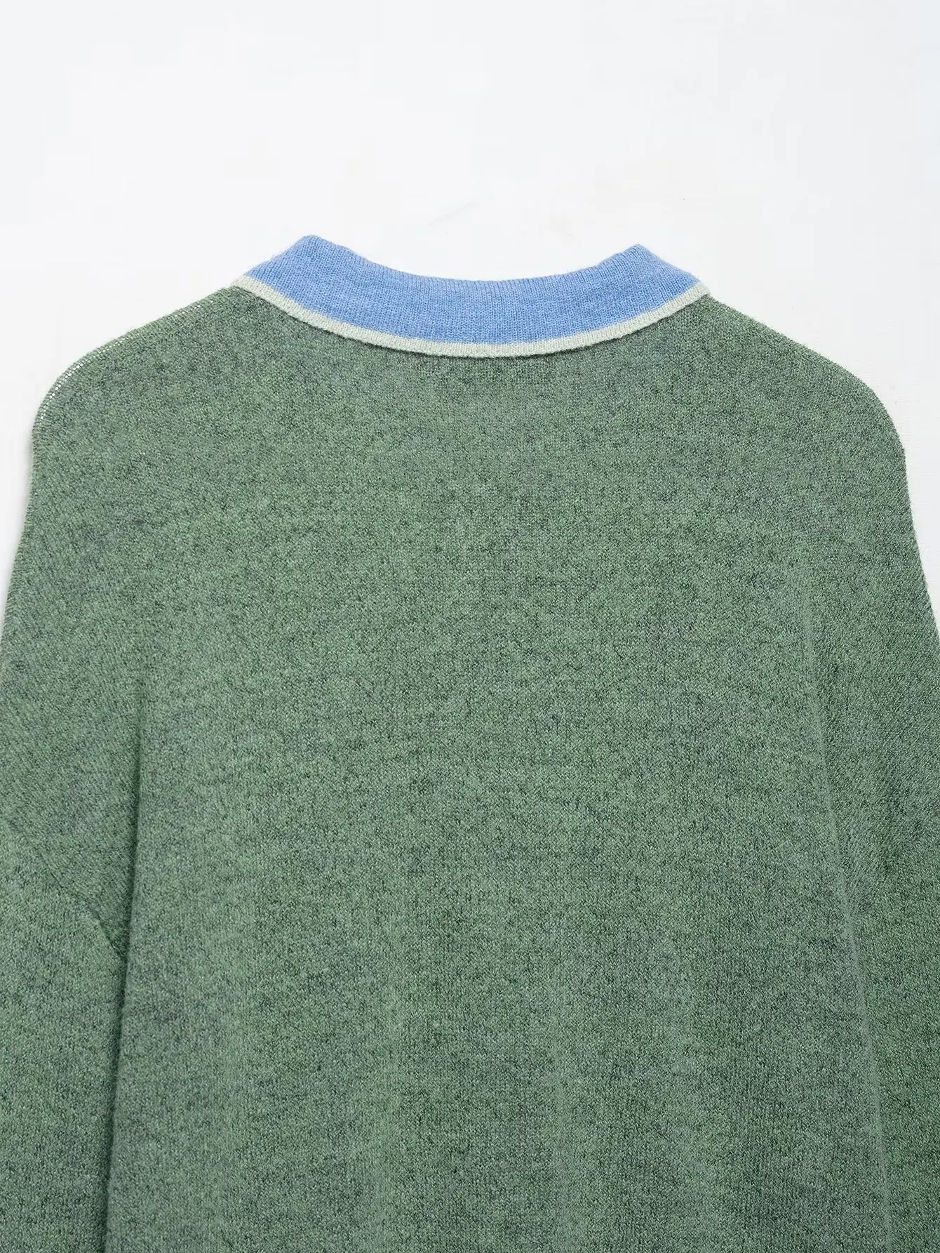 2025 Autunno Maglia a maniche lunghe da donna maglione oversize collo alto pullover allentato patchwork maglia polo top casual da donna 2025