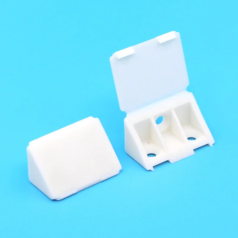 10 قطعة من دعامات الزوايا السميكة من البلاستيك النايلون ، زاوية قائمة بزاوية 90 درجة ، تركيبات خزانة صينية الخشب الرقائقي رمز الزاوية #3