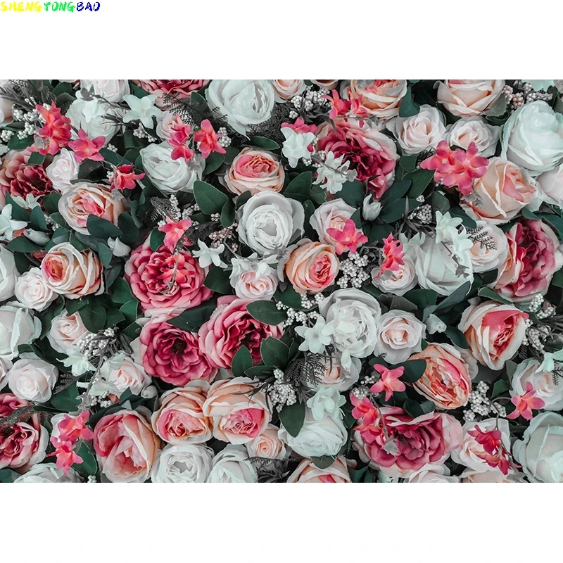 Wedding Photo Wall Background Rose Flower Newborn Baby Birthday Party Portrait Photography Backdrop For Photo Studio 210410HKW-6