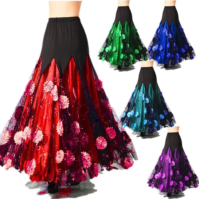 Gypsy Costume Skirt Bellydance Costume Skirts Oriental Belly Skirt Belly Dance Waltz Indian Ballroom Dancing Luxurious Adult